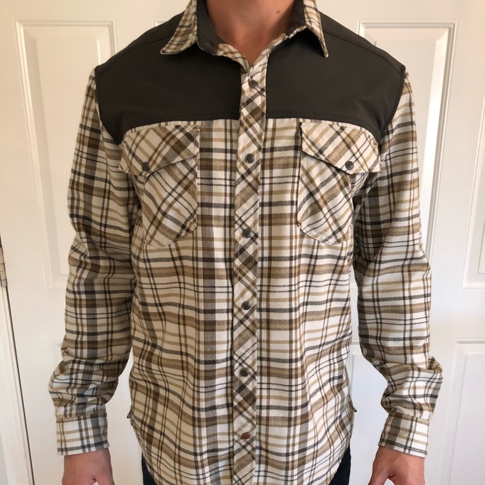 REI Performance Button Down Flannel Shirt Sz L